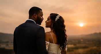 Tobiloba and Damilola at sunset